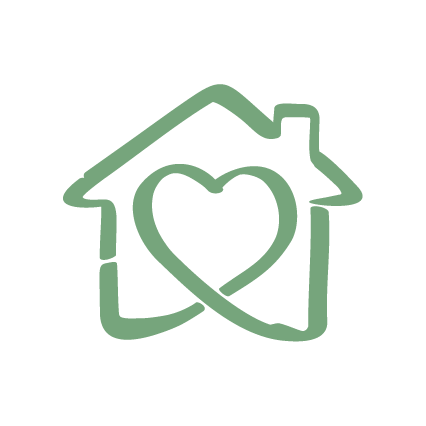 Icon showing a house with a heart inside