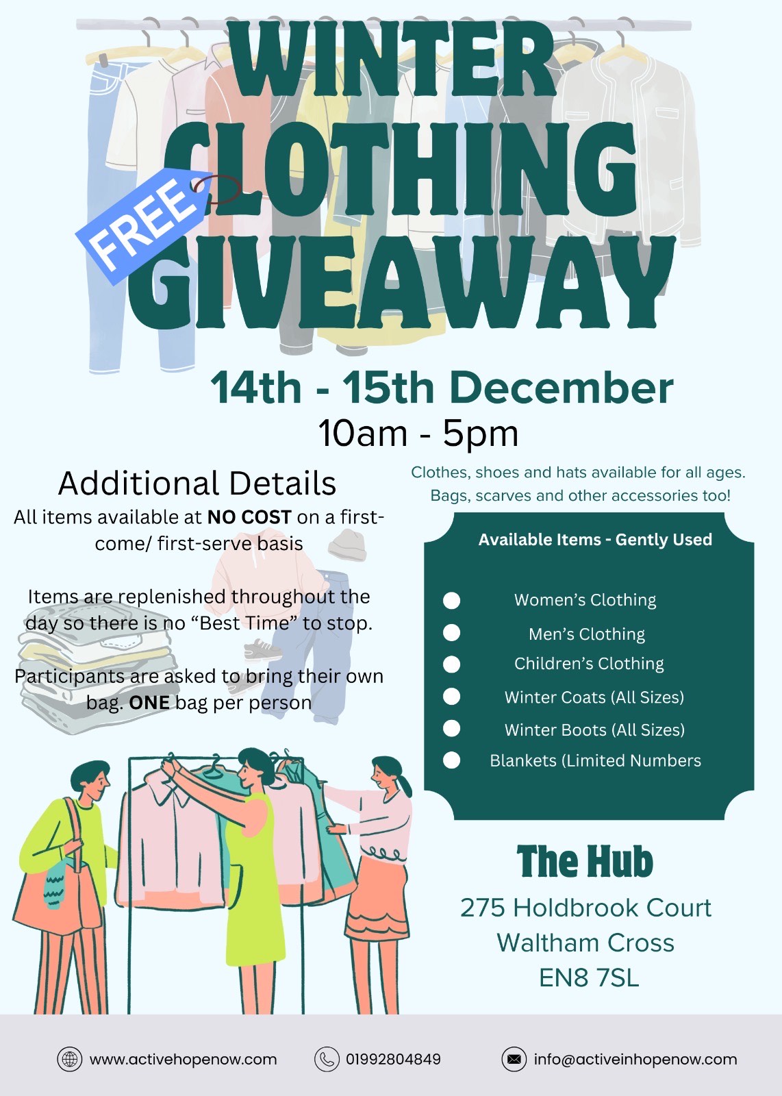 FREE winter clothing give away FREE winter clothing give away