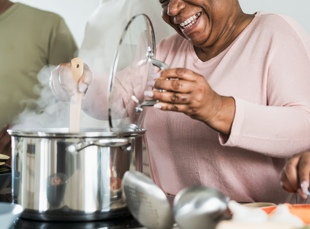 Photo of a woman cooking