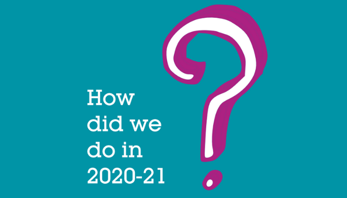 Image of the front cover of the customer annual report. Image reads: "How did we do in 2020-21?"