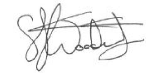 Steve Woodcock's signature